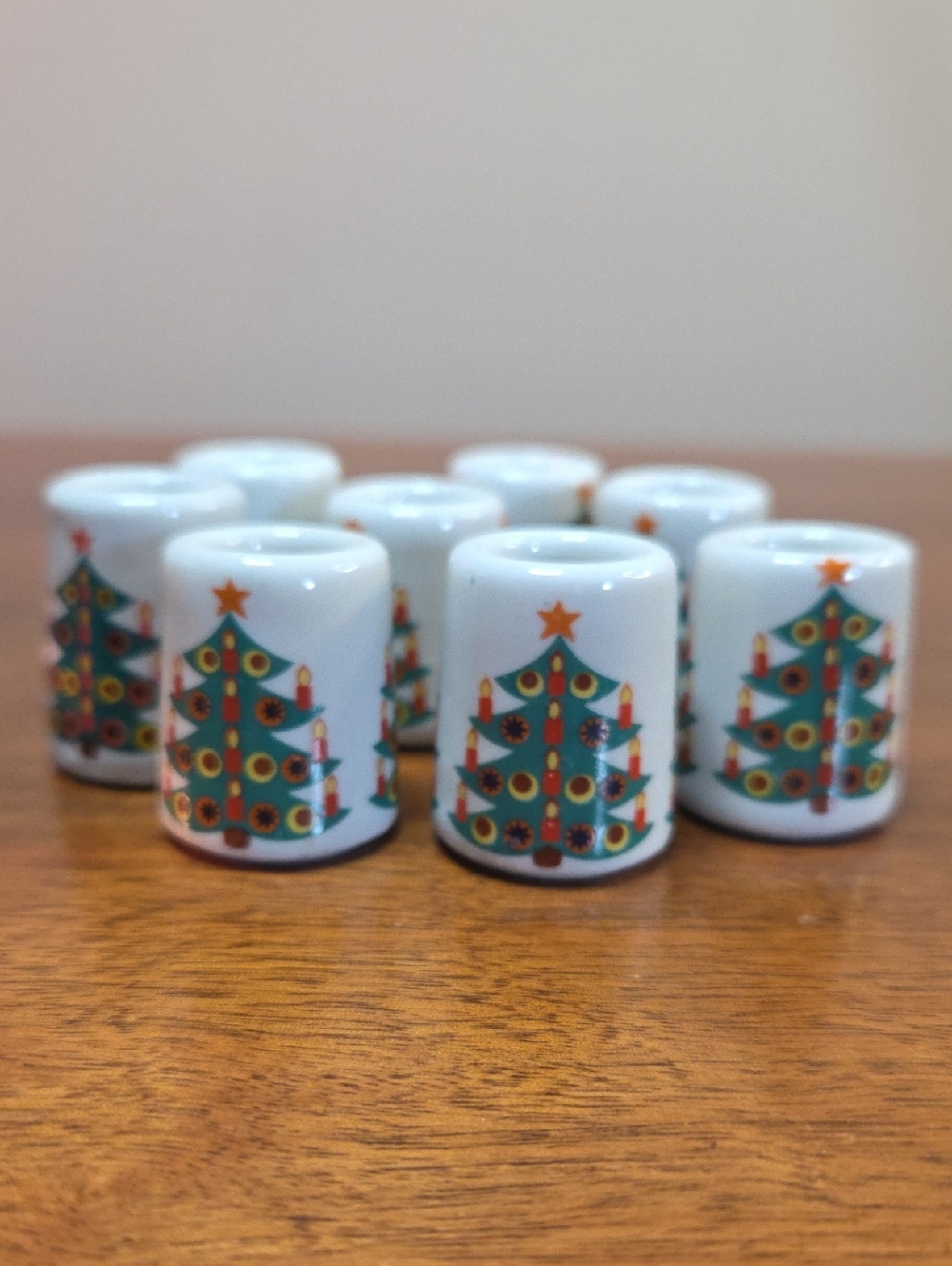 Vintage Mini Candle Holder Christmas Tree Made In Germany 1.25"